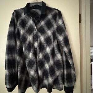 Black and White Plaid Shirt